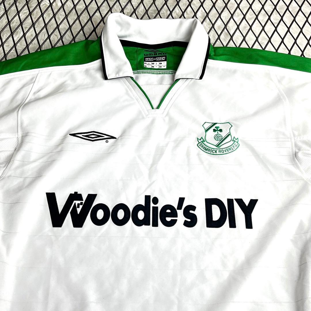 希少　UMBRO　03/04シャムロック・ローバーズ　Away S/S