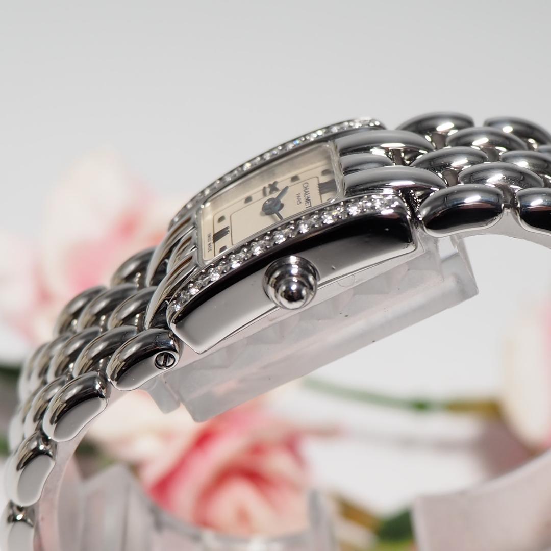 美品 ショーメ CHAUMET ケイシス スクエア ダイヤベゼル 腕時計 576