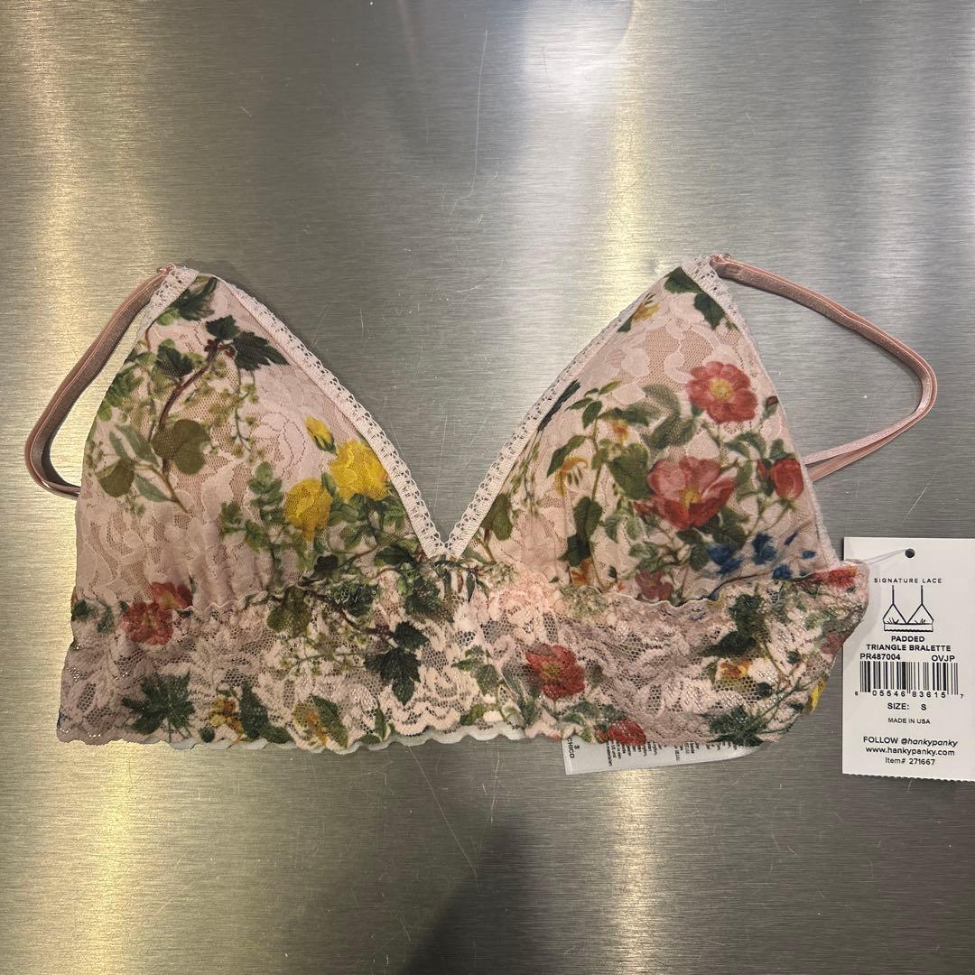 【新品未使用】【S】hankypanky 24AW花柄 ブラ & Tバック