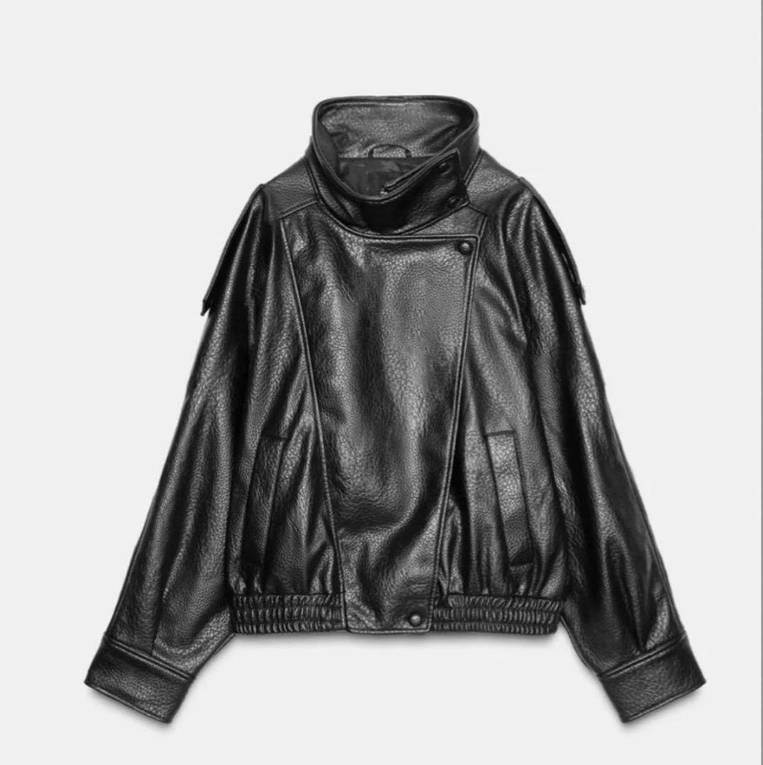 ZARA完売品YSL似フェイクレザージャケットXSサイズ