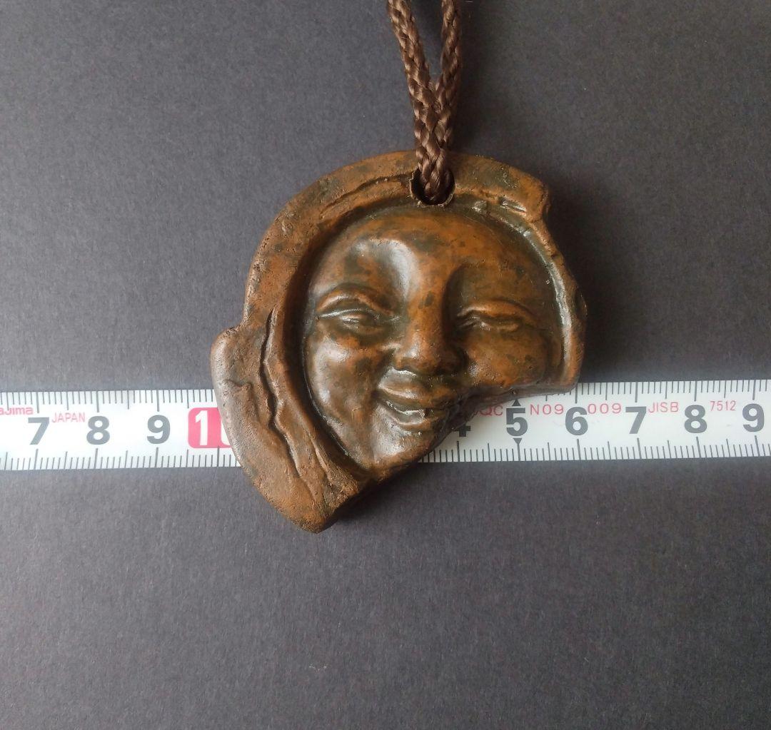 N089　彫刻　Vintage　necklace　陶板　在銘　リデアルブログ系