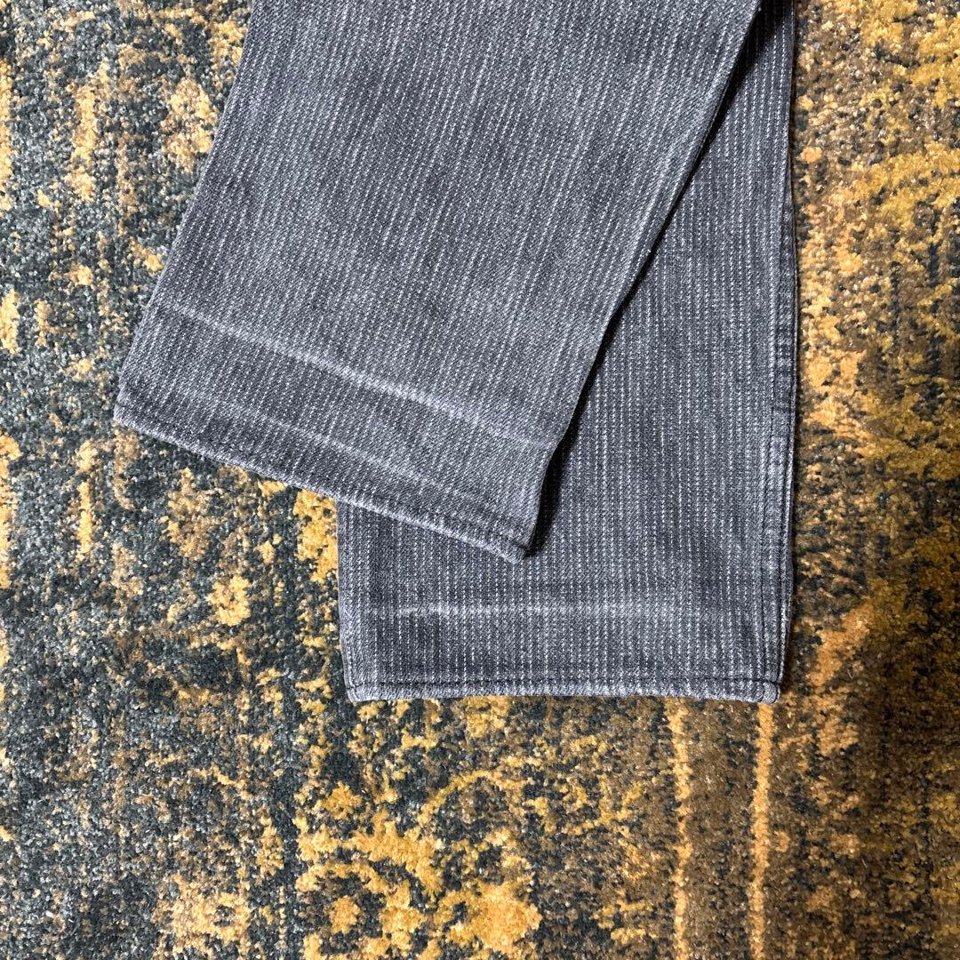 80s LEVI’S 701 ブラック先染め ストライプ デニム