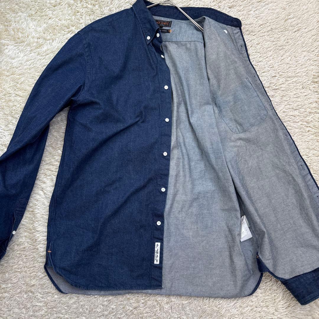 ビームスプラス ボタンダウン　デニムシャツ XL