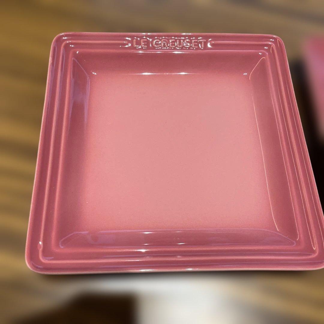 LE CREUSET スクエア・プレートLC（M）ローズクオーツ　2枚　新品