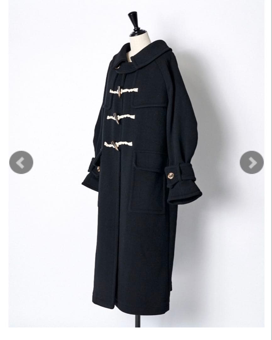 試着のみ美品　Rumche ダッフルコート　ブラック　ラムシェ