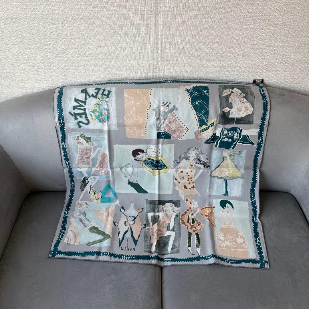 エルメス カレ 70 ジェーム・モン・カレ スカーフ シルク