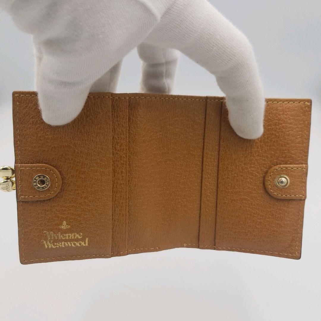 【美品】ヴィヴィアンウェストウッド　3つ折り財布　コンパクト　オーブ　がま口