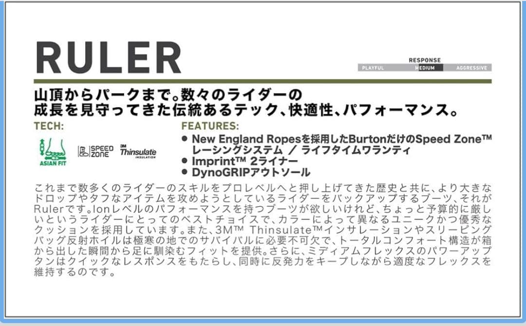 バートン 26.0cm RULER SpeedZoneレースシステム