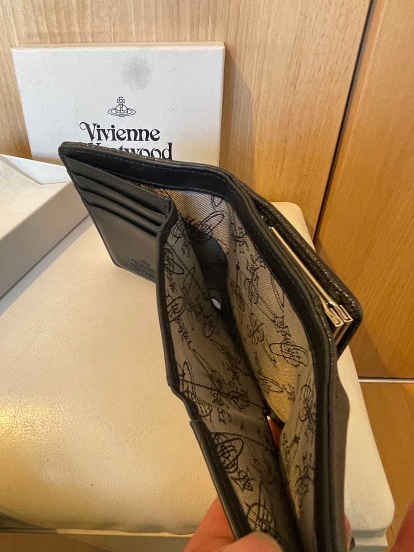 【値下げ】Vivienne Westwood 廃盤　がま口 レザー財布 黒