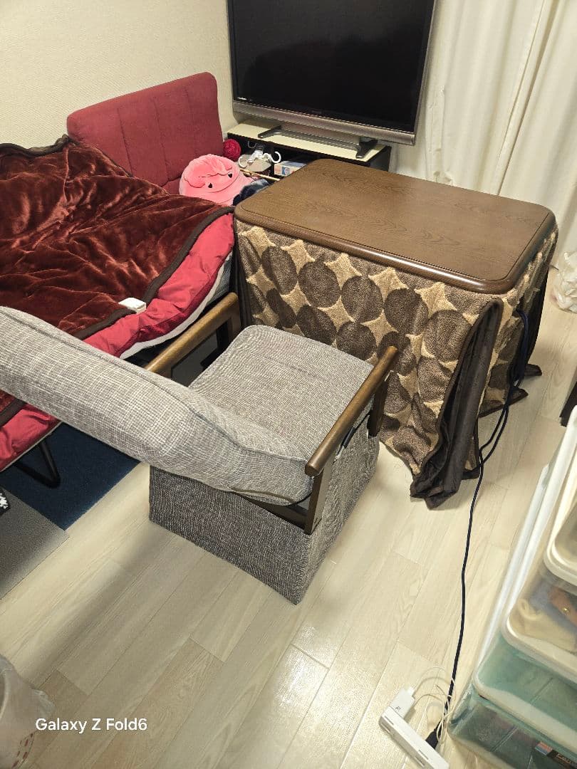 こたつテーブル椅子3点セット 引取柏市