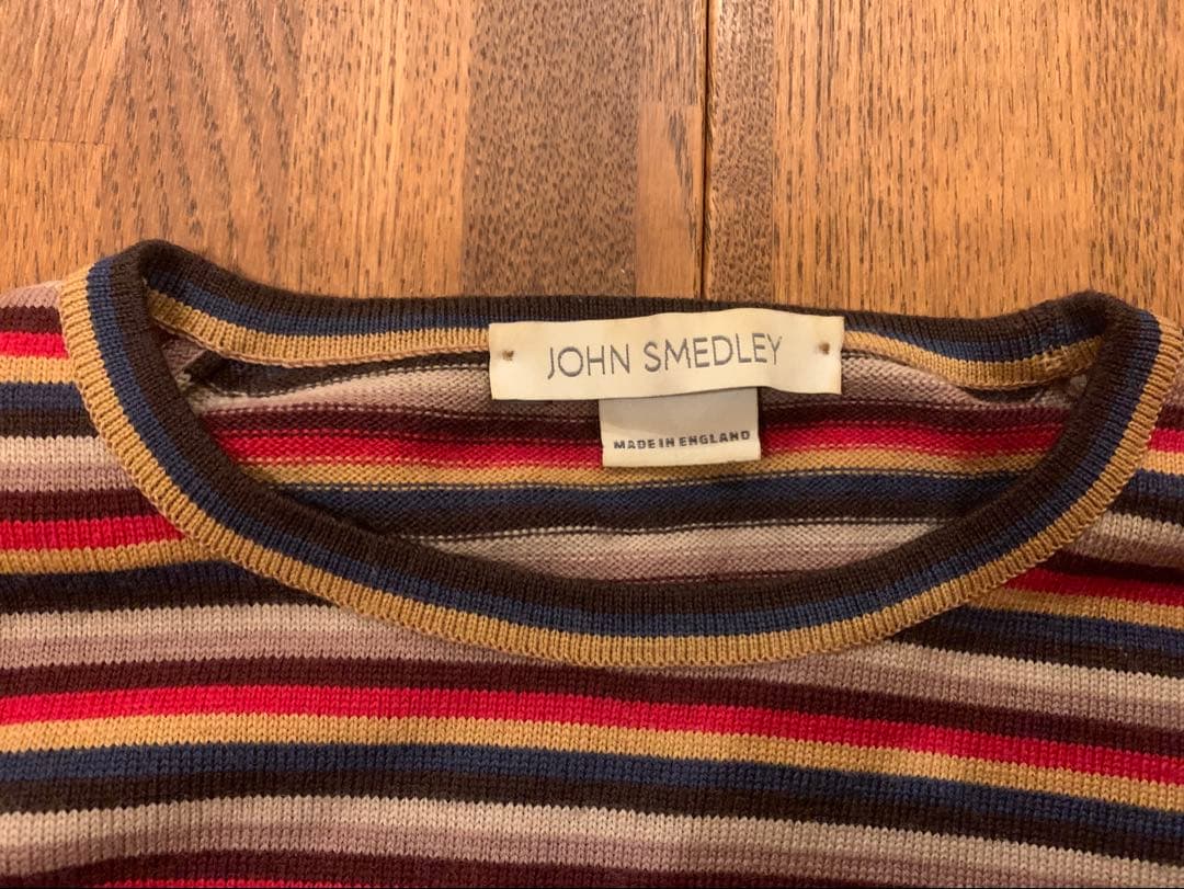 JOHN SMEDLEY ストライプ 長袖カットソー S