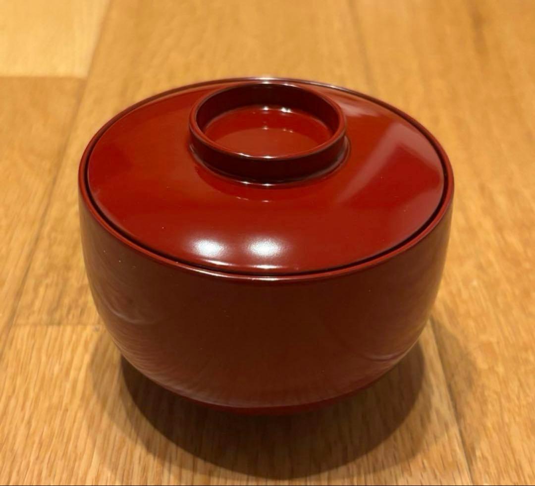 利久吸椀　朱色　朱　木乾漆　10個セット　10 小吸椀　漆　吸い物椀