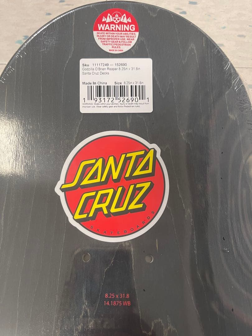 スケートボード SANTA CRUZ GODZILLA O'BRIEN REAPER DECK