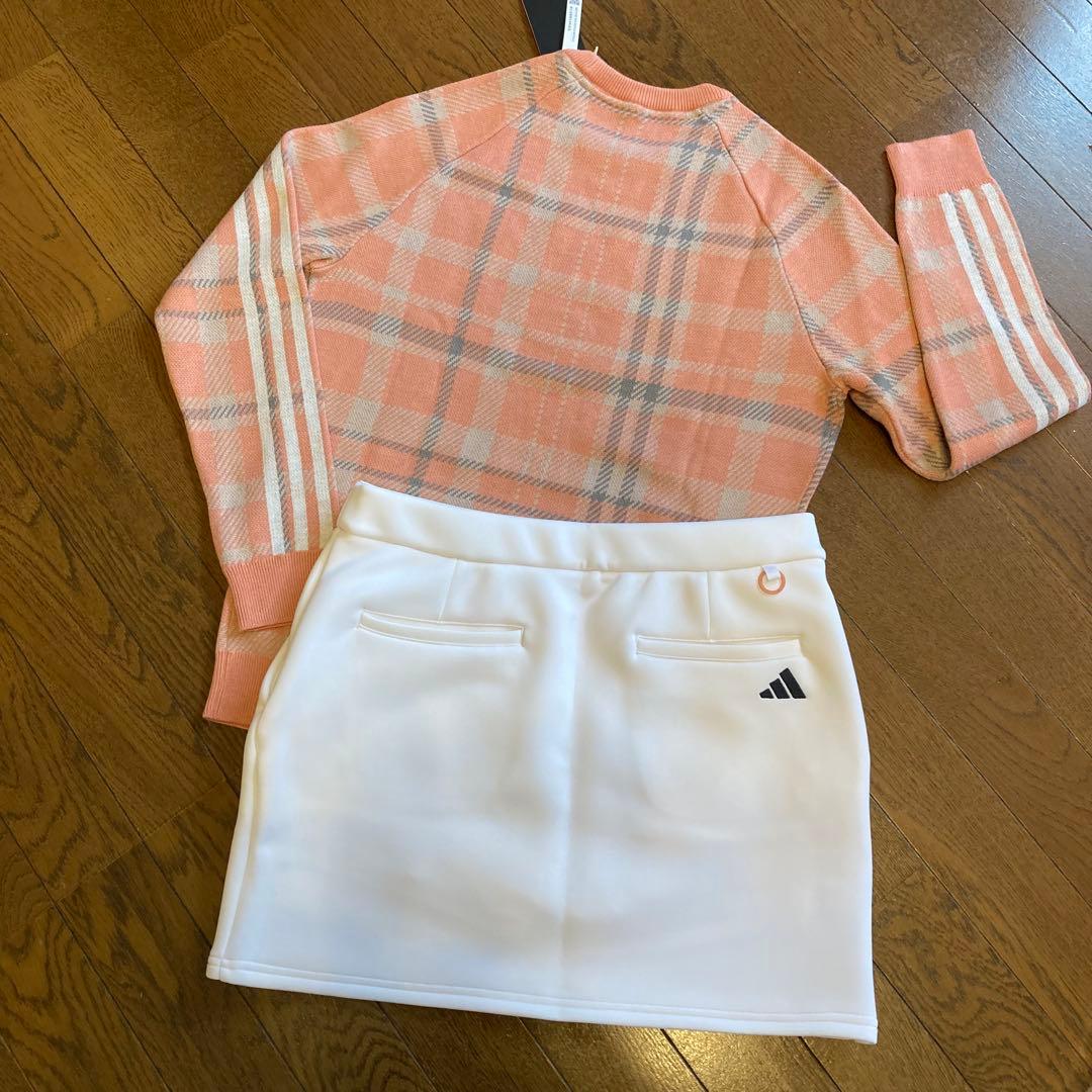 新品　adidas アディダス　レディースセットアップ　スカート セーターXL