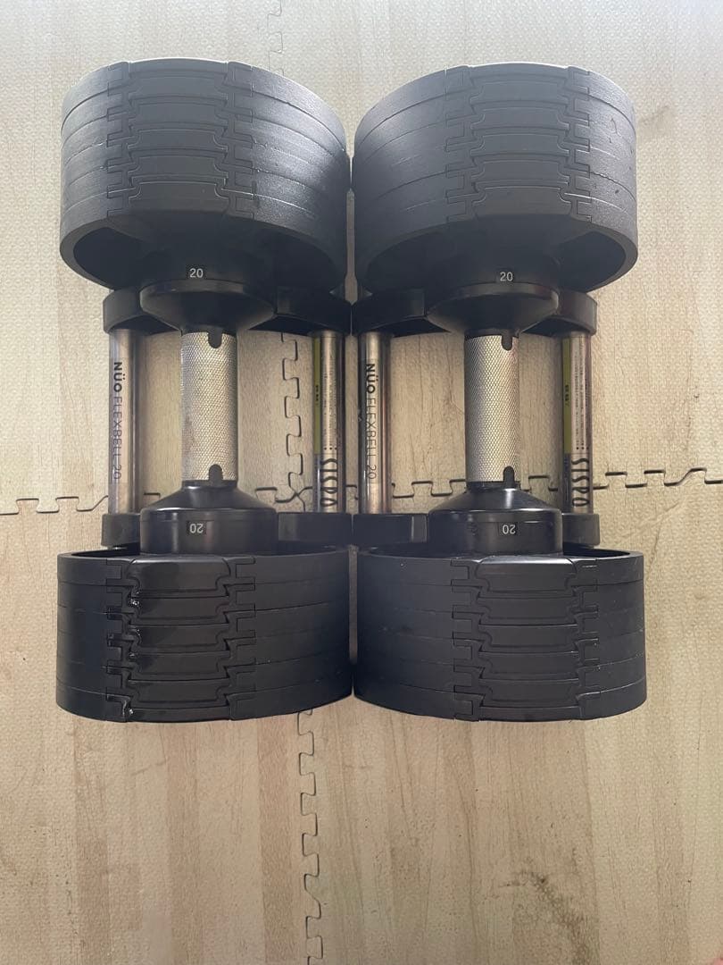 ［みけ］①可変式ダンベル 20kg 2個セット