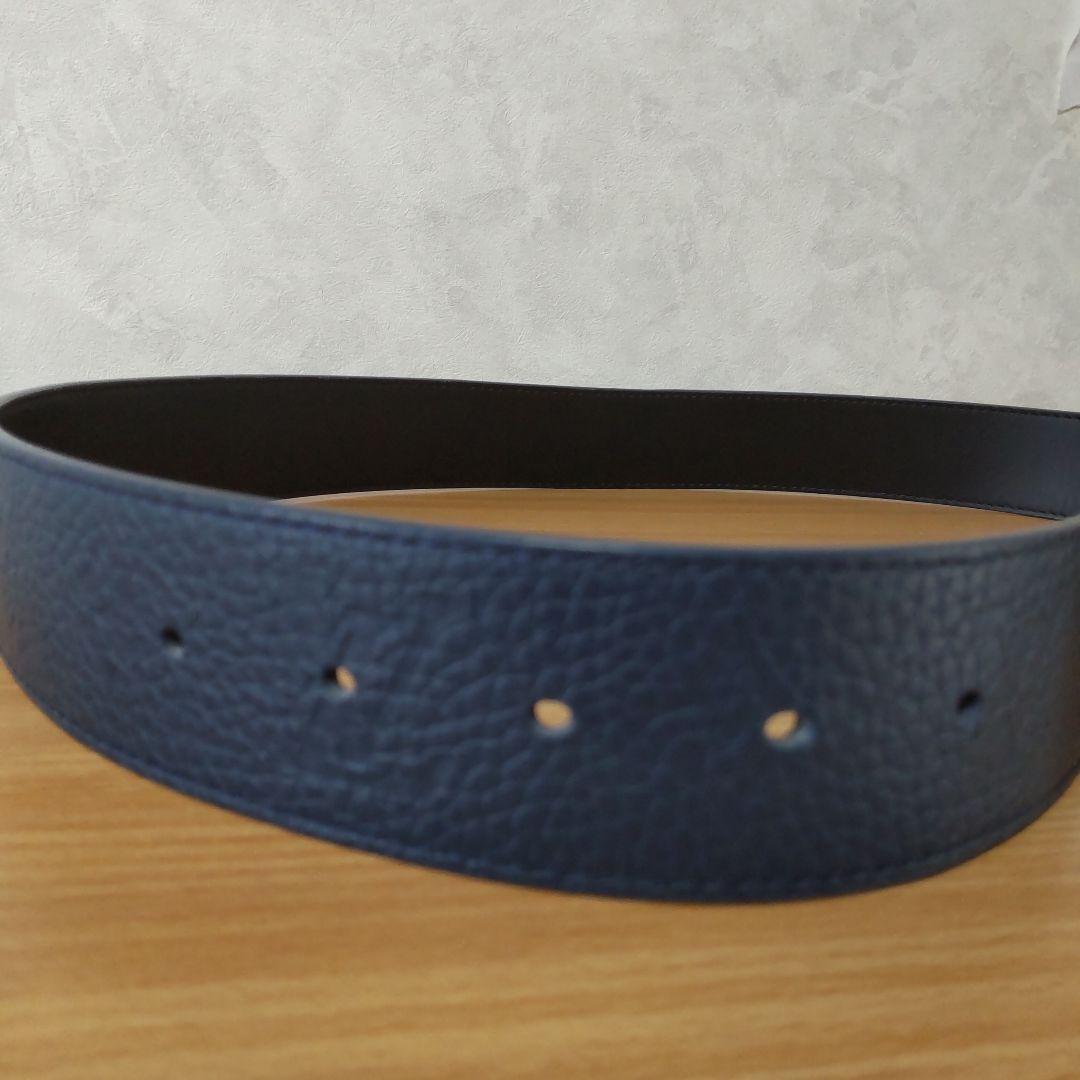 LOUIS VUITTON ネイビー レザー ベルト 85/34