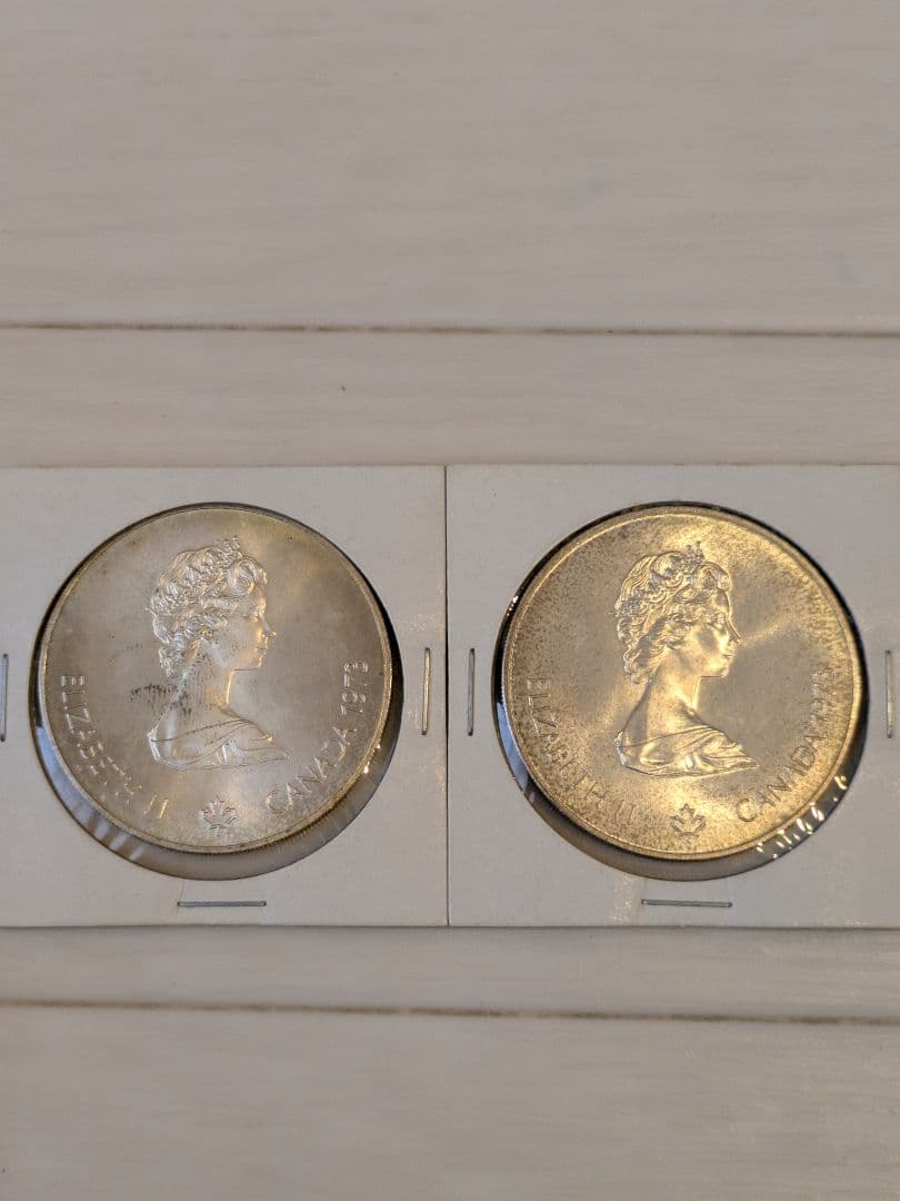 希少 1973年カナダ モントリオールオリンピックSV925製 銀貨 2枚セット