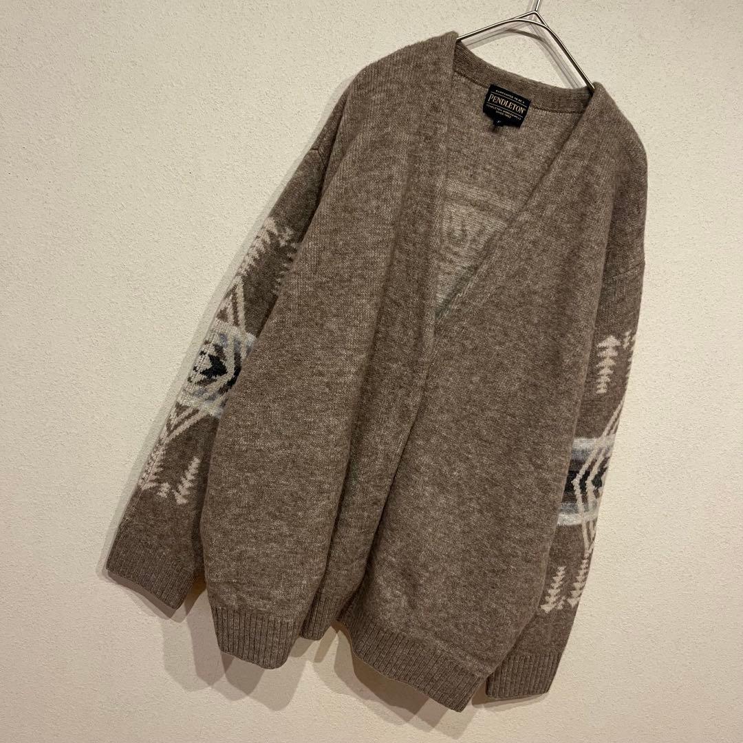 【美品】PENDLETON ネイティブ柄 ウール アルパカ カーディガン