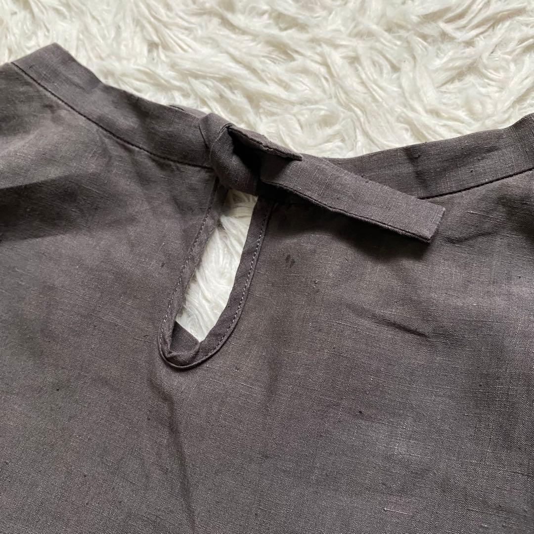 極美品■ミナペルホネン　Tori to hana　刺繍　リネンブラウス　38