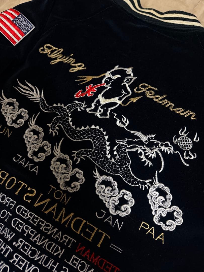 ２面用 TEDMAN USA 別珍 龍 日本限定 スカジャン vintage