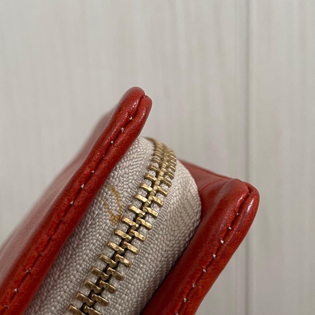 TAKEO KIKUCHI オレンジレザー長財布