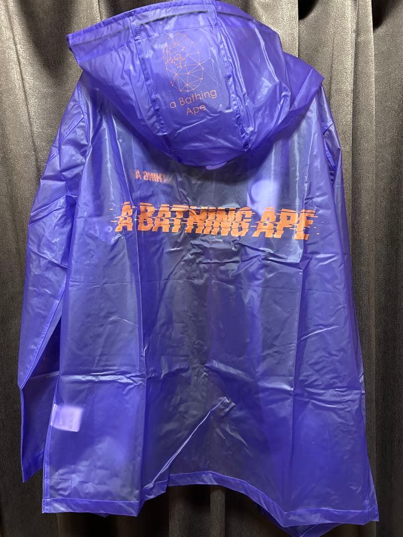 A BATHING APE 紫色 レインコート 新品 2XL