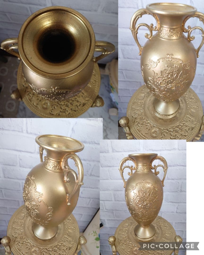 アンティーク　花台　花瓶付き