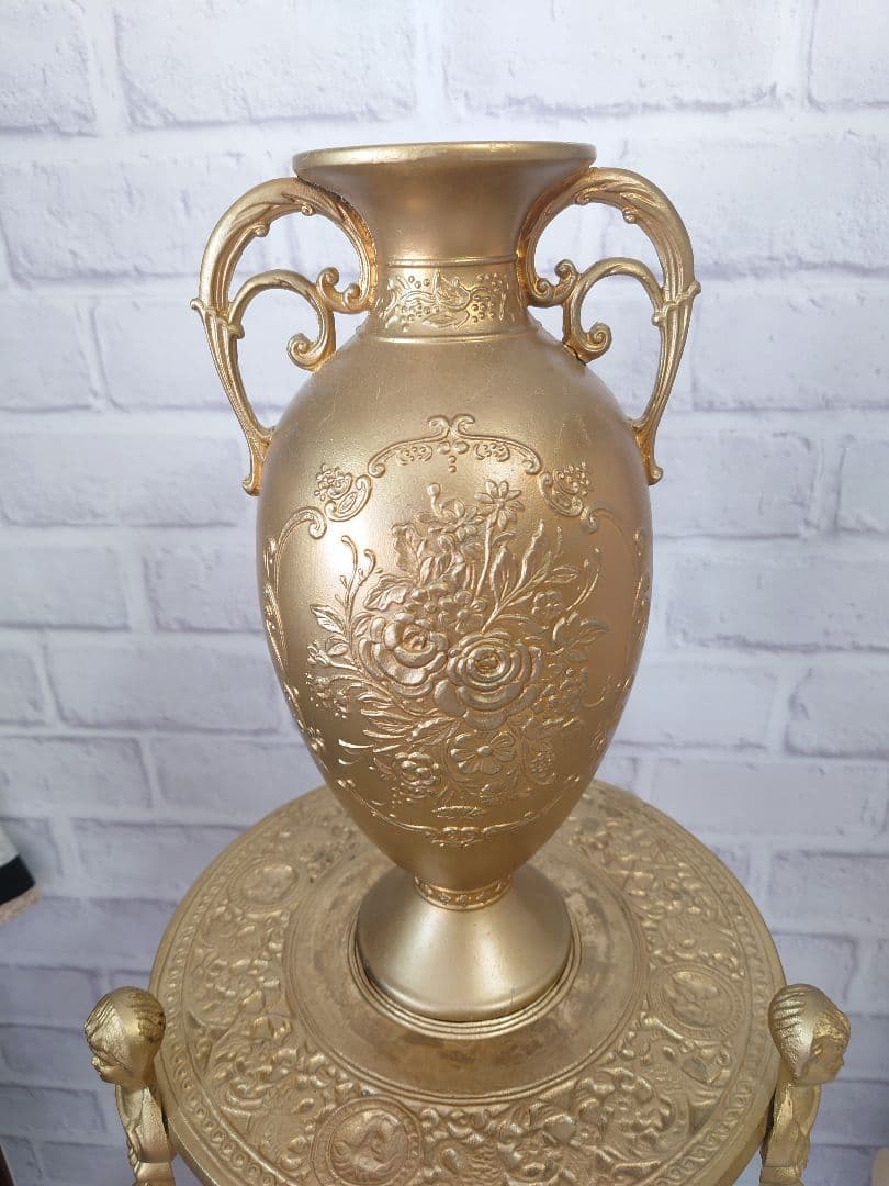 アンティーク　花台　花瓶付き