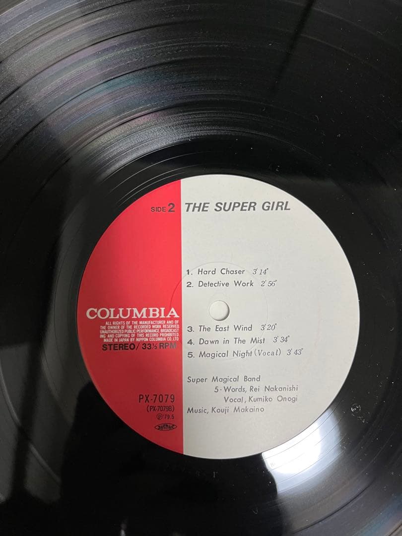 ザ・スーパーガール 音楽集 LPレコード　和モノ　レア・グルーヴ　シティポップ