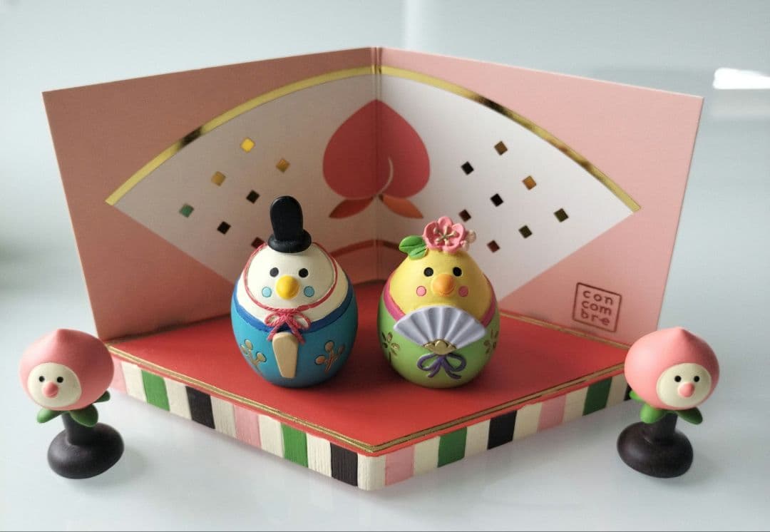 レア★コンコンブル★文鳥鯉のぼり★インコのお雛様、文鳥のぼんぼり★梅とうぐいす