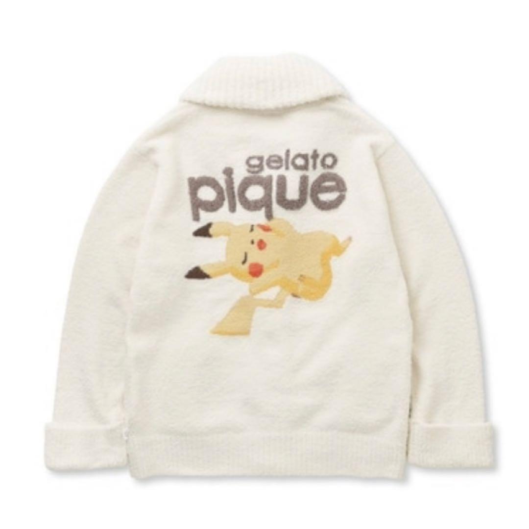 【新品】ジェラートピケ　ピカチュウ　カーディガン　M-L