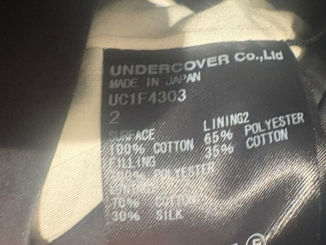 UNDERCOVER 26SS UC1F4303ステンカラーコート　黒サイズ2