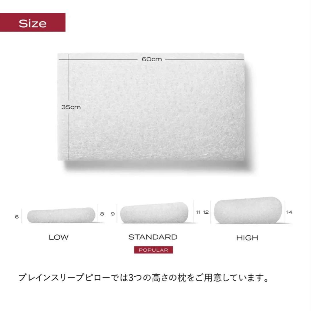 【超美品】BRAINSLEEP PILLOW ネイビー LOW
