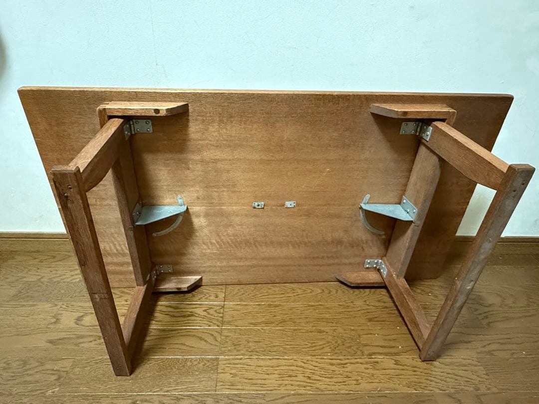 昭和レトロ　古い木製折りたたみ文机　テーブル ① アンティーク