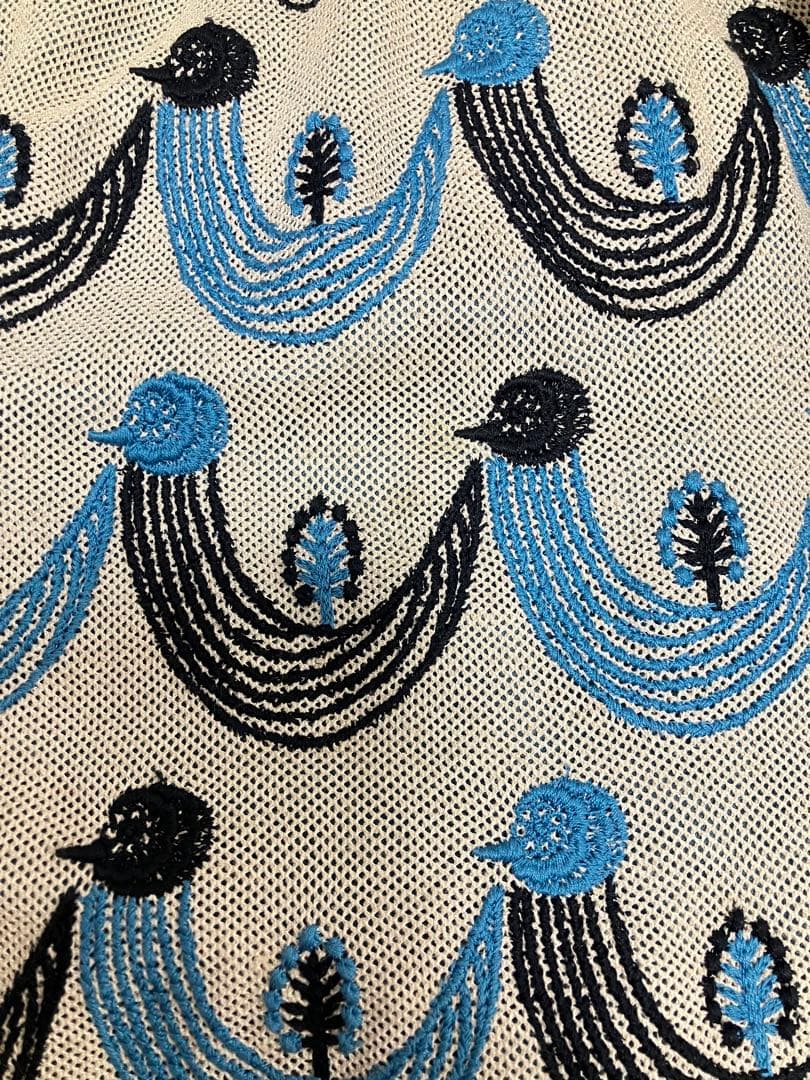 mina perhonen 刺繍スカート サイズ38 twitter 送料込 鳥