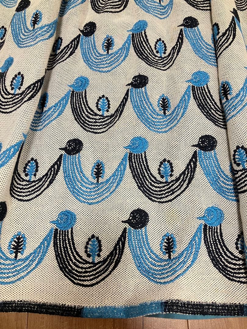 mina perhonen 刺繍スカート サイズ38 twitter 送料込 鳥