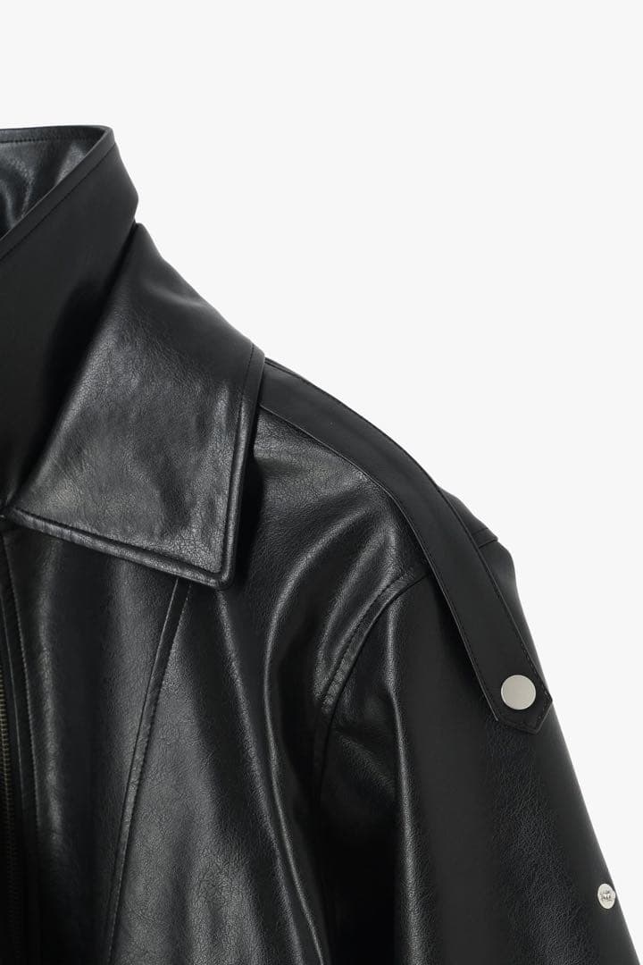 定価以下Venica Carven スタンドカラーレザーブルゾン　ブラウン