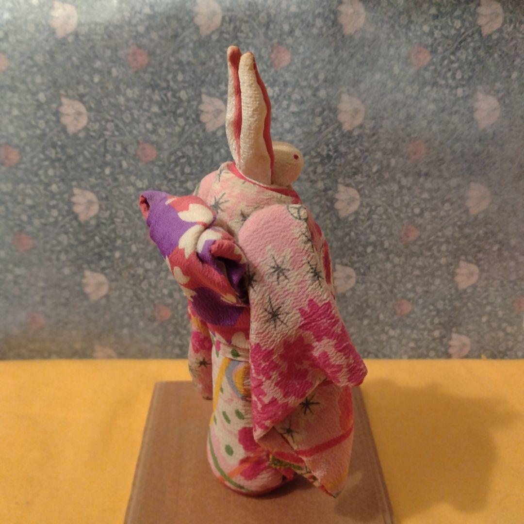お値下げ　古裂　うさぎ人形　姫様風　手作り