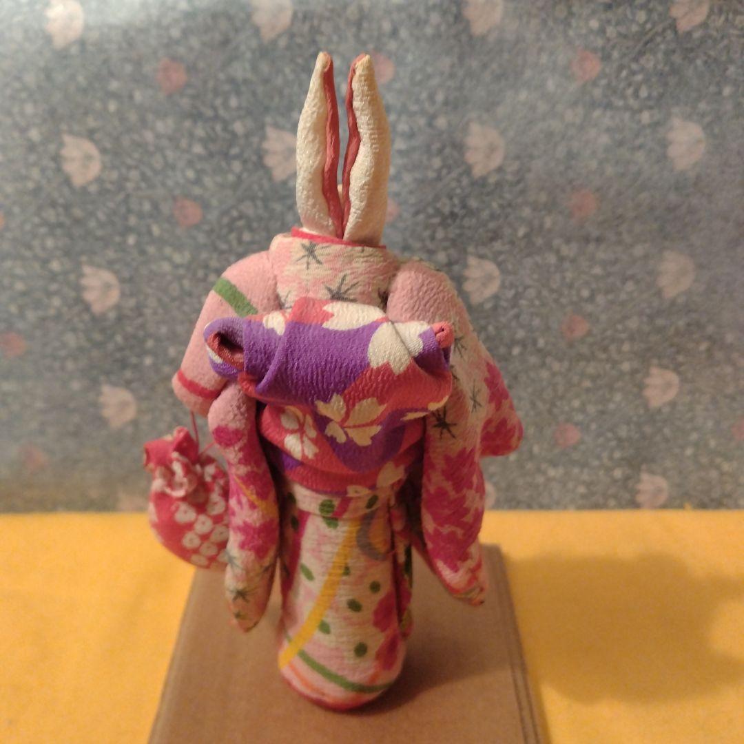 お値下げ　古裂　うさぎ人形　姫様風　手作り