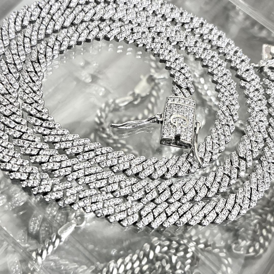 GlitterJewelryS925プロングチェーンアイスドアウト50cm40g