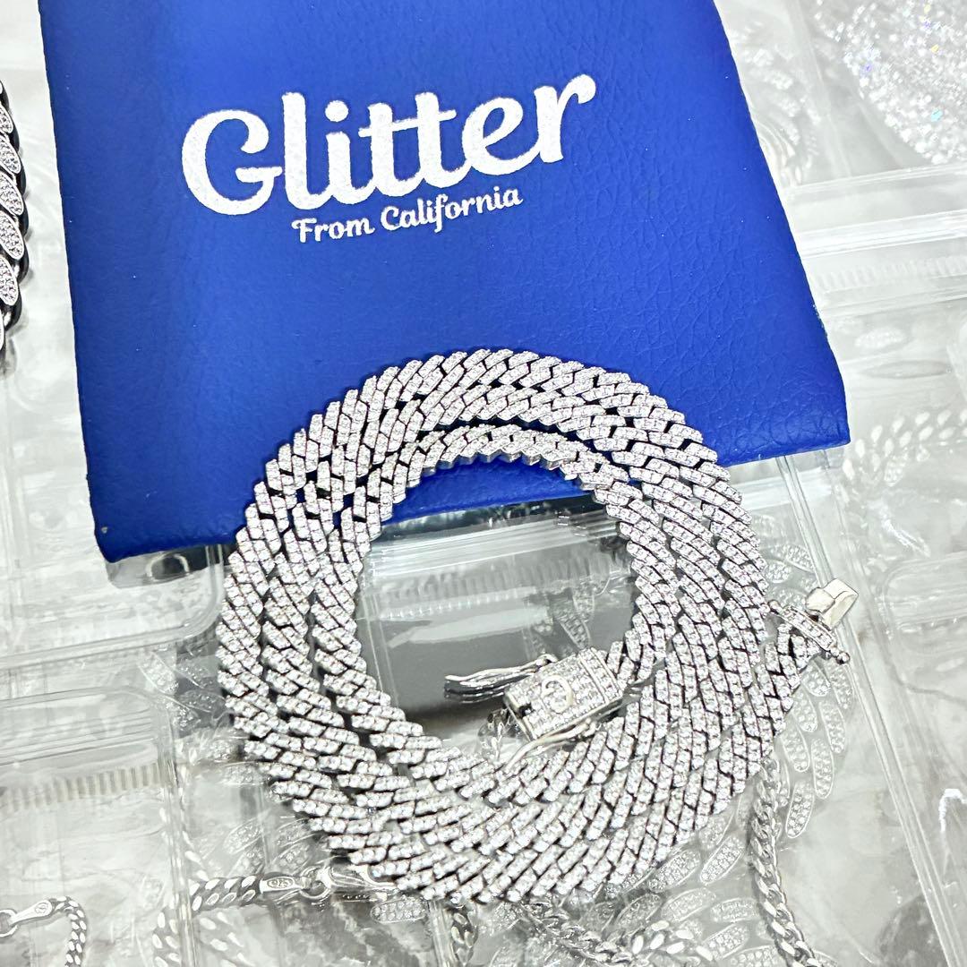 GlitterJewelryS925プロングチェーンアイスドアウト50cm40g