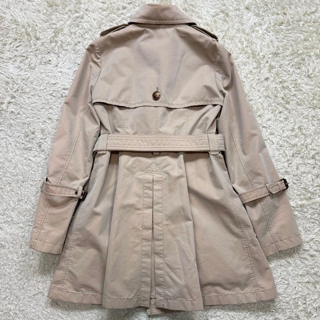 バーバリーブルーレーベル　レディース　トレンチコート　金ボタン　ノバチェック　M