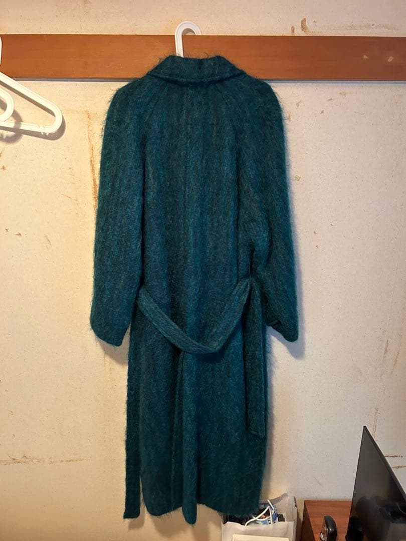 vintage マキシ丈 ロングコート モヘア ダブル