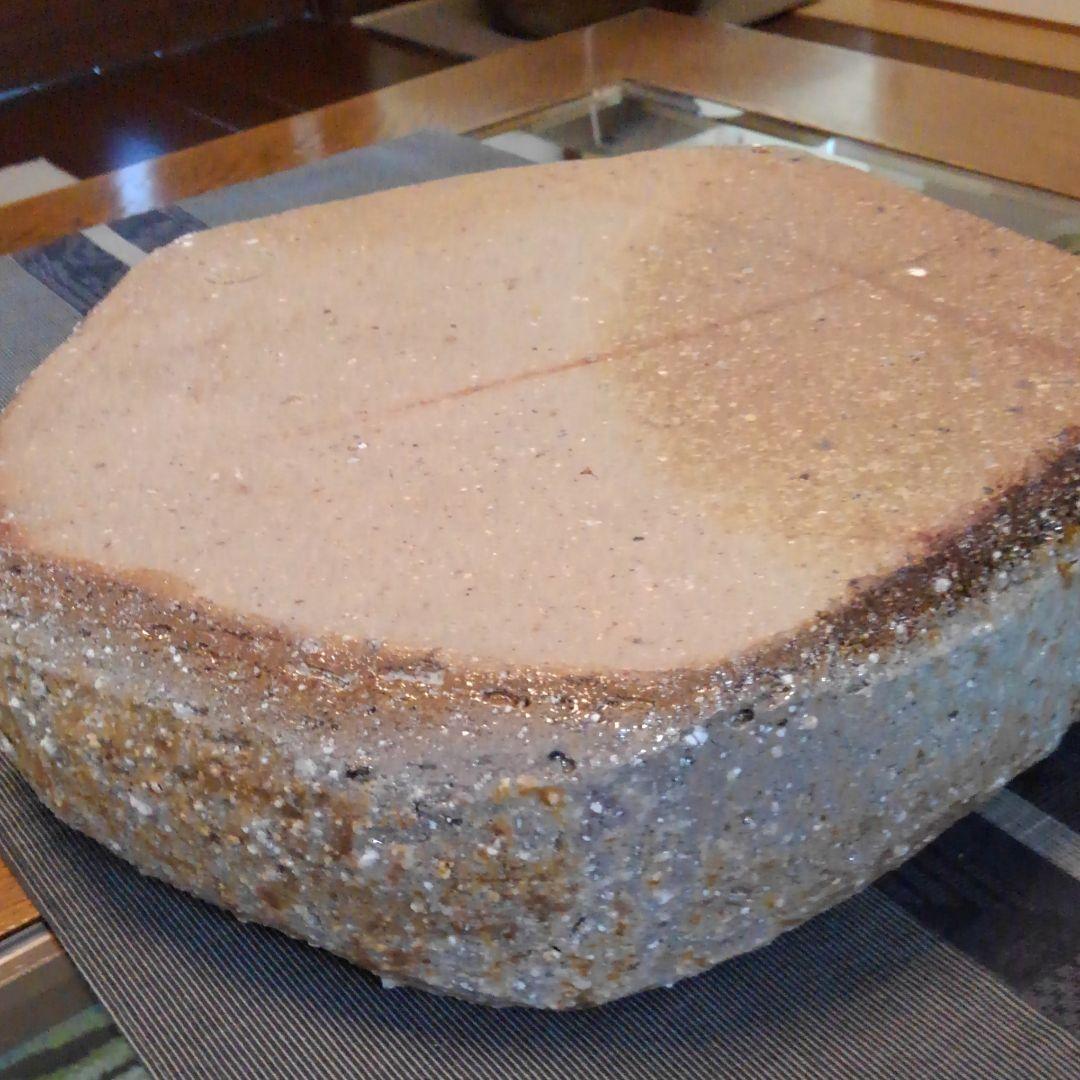 荒い土感鉢　備前焼
