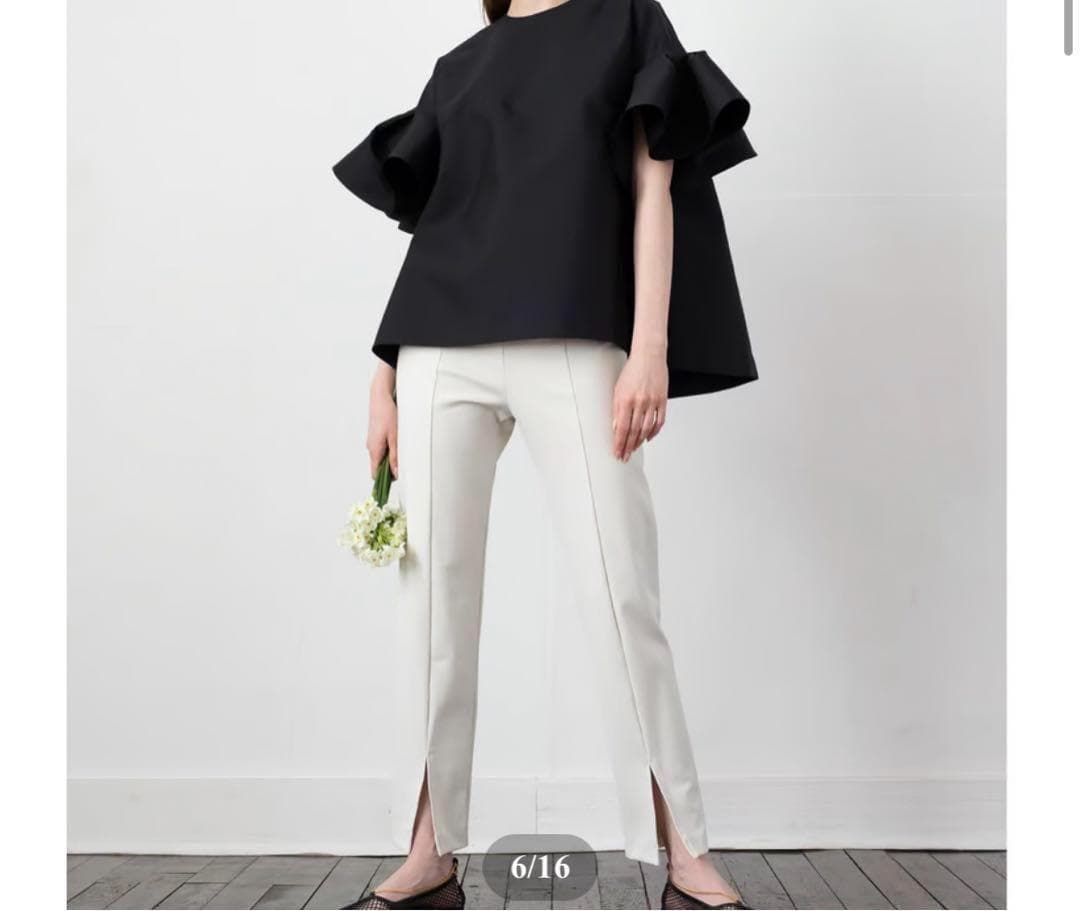 heve ヘイヴ フィンスリーブ ブラウス フレアスリーブ 24ss ブラック