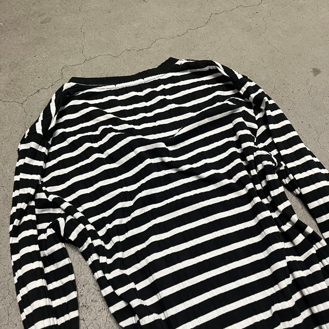 トップス - 00s Archive V-neck damage border l/s