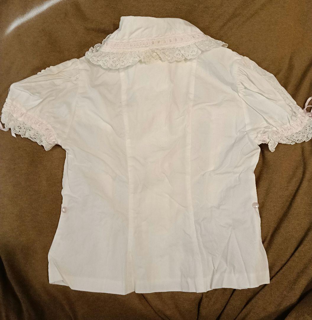 Angelic Pretty ピンク×ホワイト半袖ブラウス