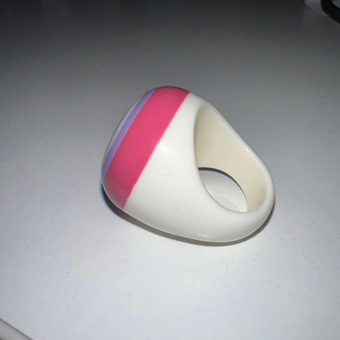 CHANELカラフルストライプリング 指輪 ココマーク お値下げ中！