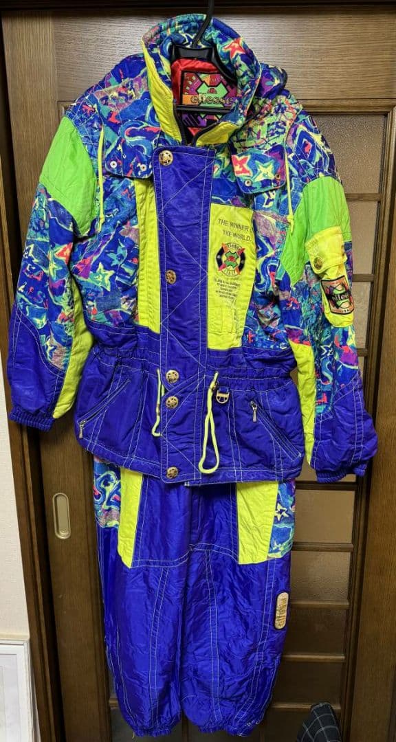 ellesse エレッセ スキーウェア 上下セット Mサイズ 昭和レトロ