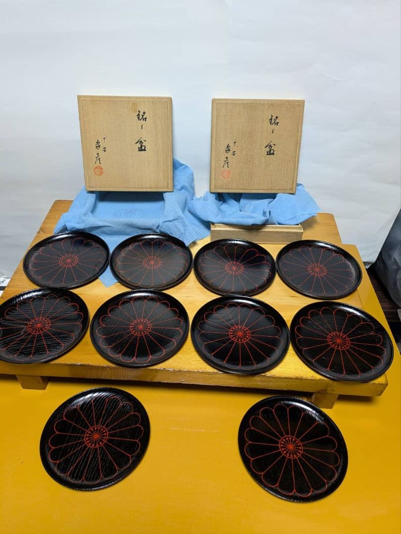 銘々皿　象彦　3　 漆器　 茶道具　 菓子皿　 小皿　 菓子器　 木製　 漆芸